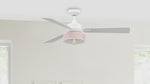 Fanimation LP7678LMW Blush 52 inch ceiling fan, Matte White with pink light kit: 360-degree spin video [Fanimation-LP7678LMW|CUSTOM|13]