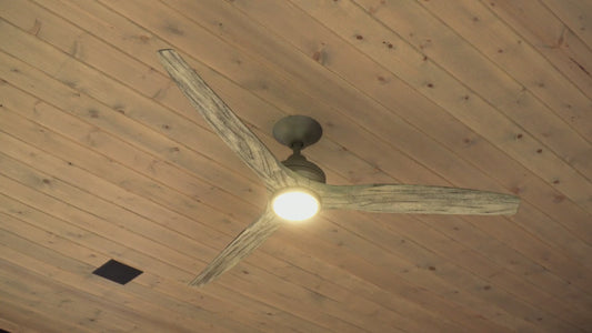 Fanimation Spitfire ceiling fan: product video in a room, fan and light operation (finish shown may differ) [Fanimation-MA6721BAGP|CUSTOM|2]