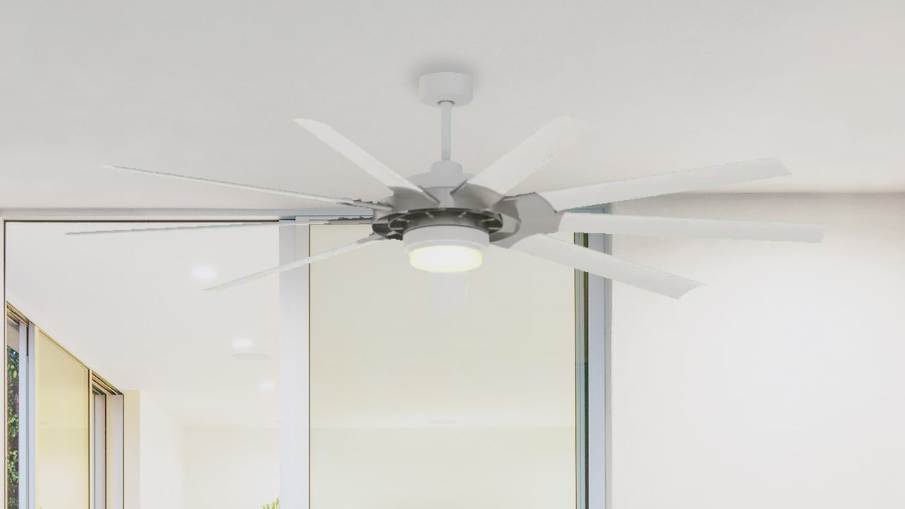 Fanimation LP8147SLMWBN Slinger - 72 inch - BN with MW Blades and LED LK: 360-degree spin video [Fanimation-LP8147SLMWBN|CUSTOM|14]