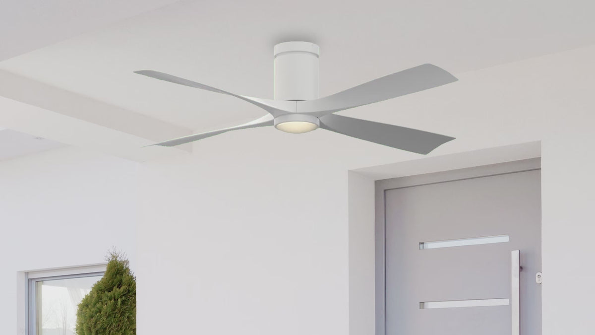 Fanimation LP6804LMW AireFlush - 52 inch - MW with MW Blades and LED LK: 360-degree spin video [Fanimation-LP6804LMW|CUSTOM|13]