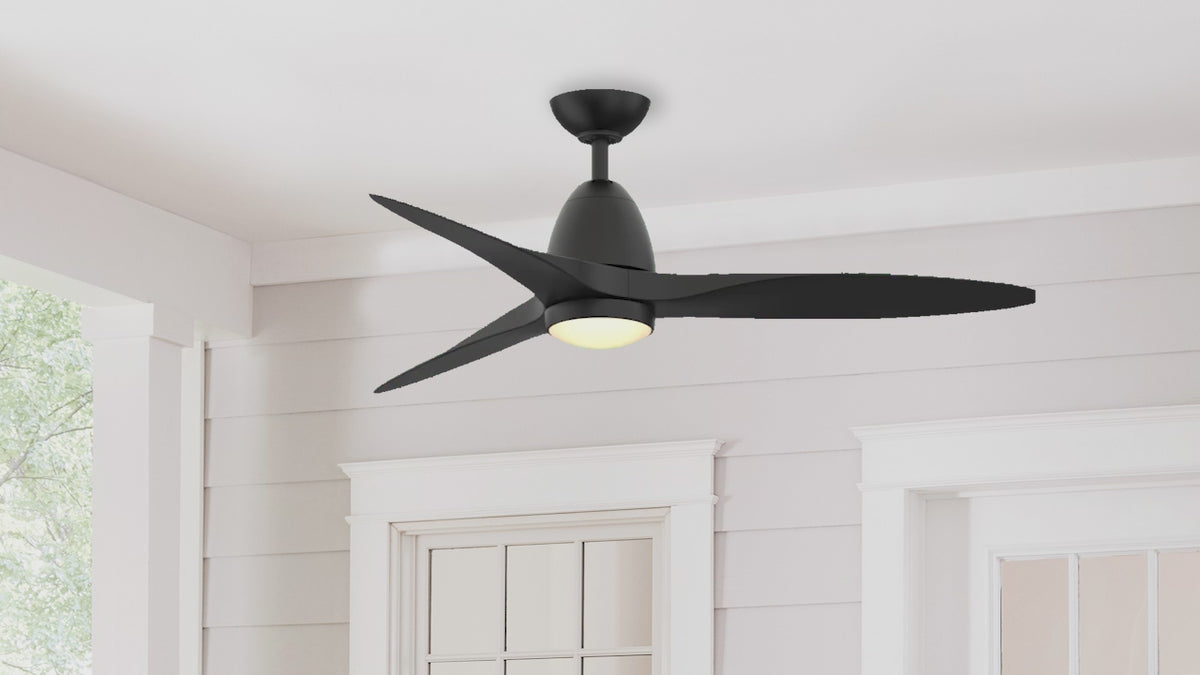 Fanimation LP8333LBL Prop - 52 inch - BL with BL Blade and LED LK: 360-degree spin video [Fanimation-LP8333LBL|CUSTOM|14]