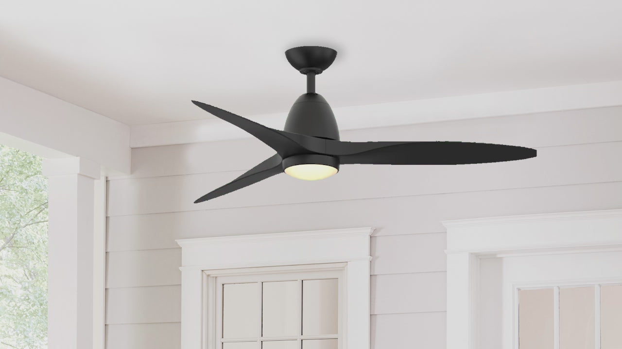 Fanimation LP8333LBL Prop - 52 inch - BL with BL Blade and LED LK: 360-degree spin video [Fanimation-LP8333LBL|CUSTOM|14]