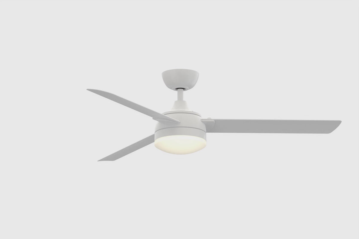 Fanimation FP6729BMWW Xeno Wet 56" Ceiling Fan, Matte White: 360-degree spin video [Fanimation-FP6729BMWW|CUSTOM|2]