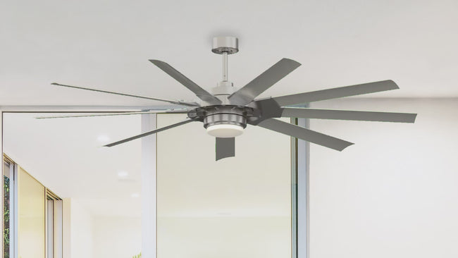 Fanimation LP8147SLBN Slinger - 72 inch - BN with GRY Blades and LED LK: 360-degree spin video [Fanimation-LP8147SLBN|CUSTOM|14]