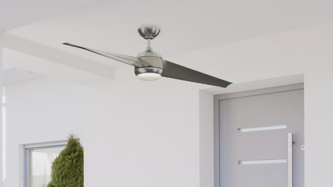 Fanimation LP8551LBN TwoFold - 60 inch - BN with GRY Blades and LED LK: 360-degree spin video [Fanimation-LP8551LBN|CUSTOM|15]