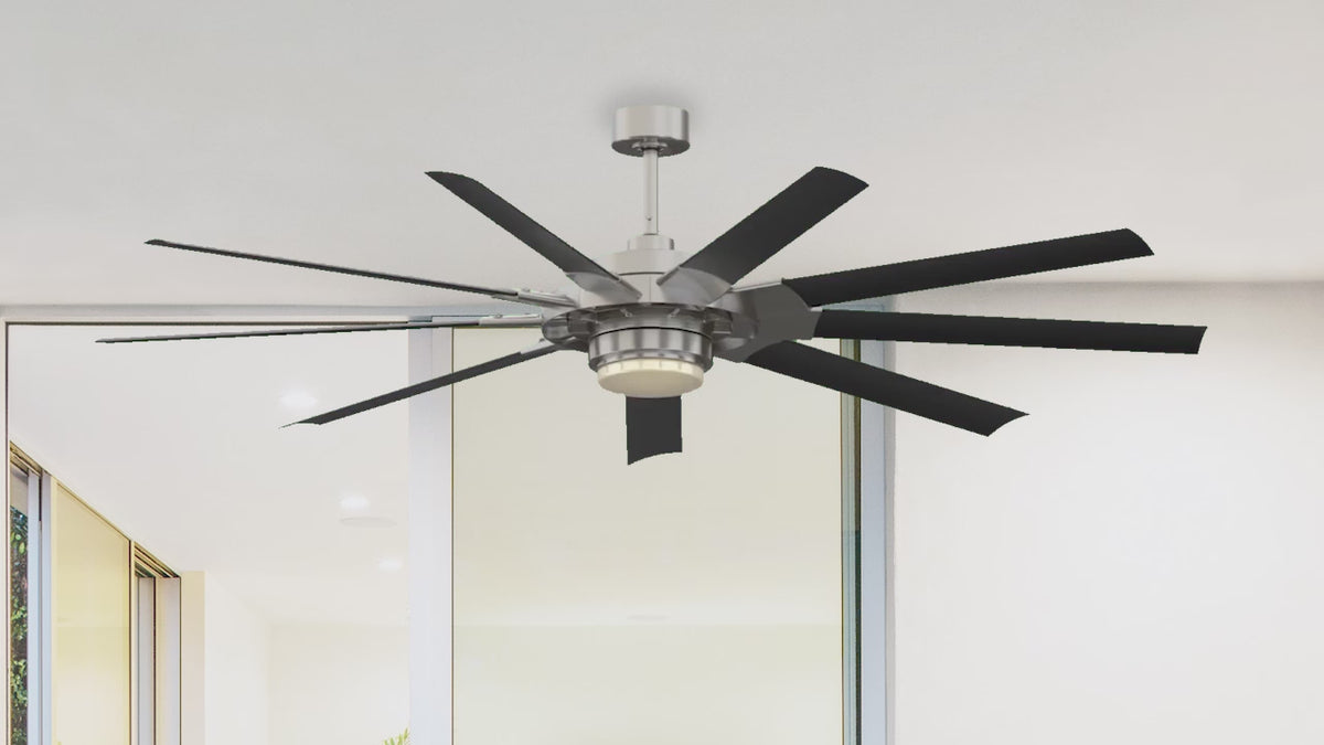 Fanimation LP8147SLBNBL Slinger - 72 inch - BN with BL Blades and LED LK: 360-degree spin video [Fanimation-LP8147SLBNBL|CUSTOM|14]