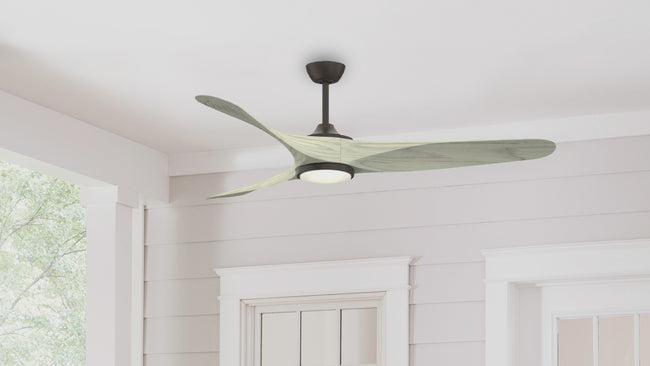 Fanimation LP6821LAZ Yardley - 64 inch - AZ with Light Oak Blade and LED LK: 360-degree spin video [Fanimation-LP6821LAZ|CUSTOM|15]