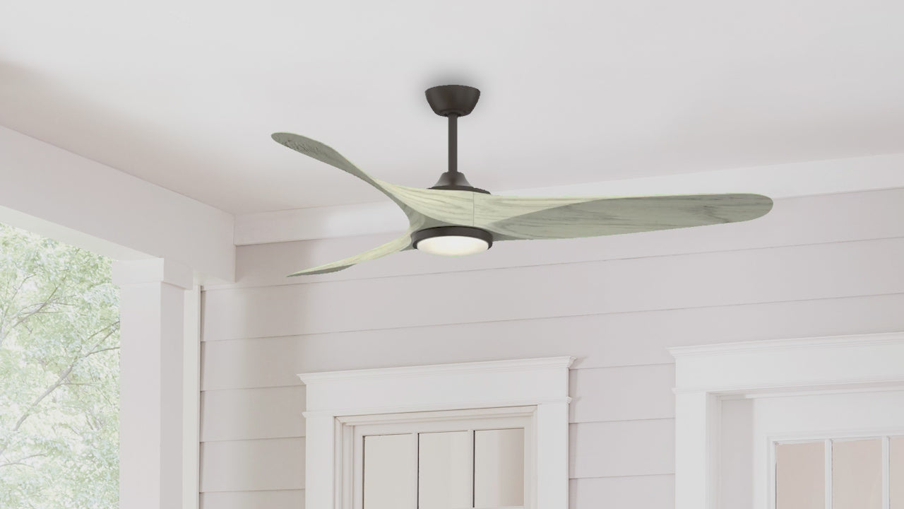 Fanimation LP6821LAZ Yardley - 64 inch - AZ with Light Oak Blade and LED LK: 360-degree spin video [Fanimation-LP6821LAZ|CUSTOM|15]