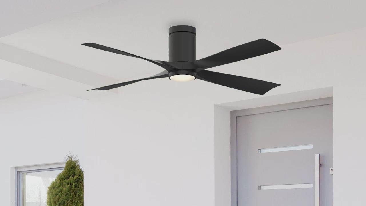 Fanimation LP6804LBL AireFlush - 52 inch - BL with BL Blades and LED LK: 360-degree spin video [Fanimation-LP6804LBL|CUSTOM|13]