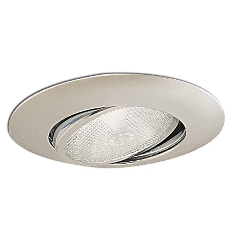 Nora Recessed Lighting NTM-53 6" PAR38 Open Gimbal Ring w/ Metal Trim, White