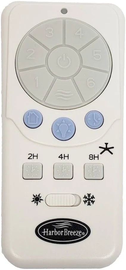 Fanimation TR17 6-Speed Reversing DC Motor Ceiling Fan & Light Handheld Remote Control – Natural Breeze, Sleep Timer, Home Shield & Dimming for Harbor Breeze Santa Ana Fan (LP8294LBN)