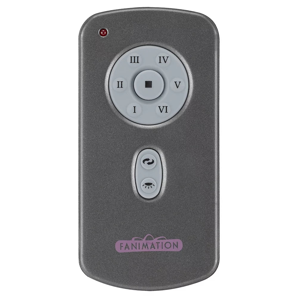 Fanimation TR29S 6-Speed Reversing DC Motor Ceiling Fan & Light Handheld Remote Control with Infinite Dimming for Early-Production Slinger v2 Fans