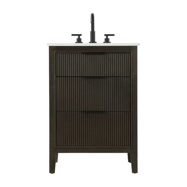 Langston Vanity by Elegant Lighting - 1 Light (24.00"L x 22.00"W x 34.00"H), Chocolate Oak [Elegant Lighting-VF29824CO|MAIN]