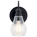 One Light Wall Sconce from the Greenbrier Collection in Black Finish by Kichler