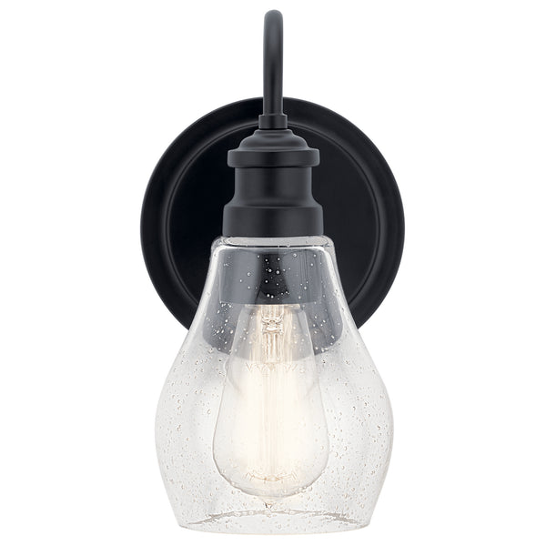 One Light Wall Sconce from the Greenbrier Collection in Black Finish by Kichler