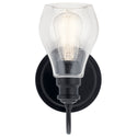 One Light Wall Sconce from the Greenbrier Collection in Black Finish by Kichler