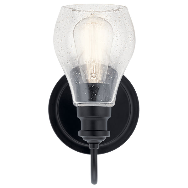 One Light Wall Sconce from the Greenbrier Collection in Black Finish by Kichler