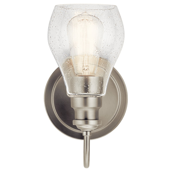 One Light Wall Sconce from the Greenbrier Collection in Brushed Nickel Finish by Kichler