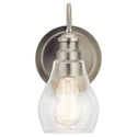 One Light Wall Sconce from the Greenbrier Collection in Brushed Nickel Finish by Kichler