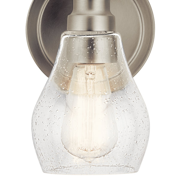 One Light Wall Sconce from the Greenbrier Collection in Brushed Nickel Finish by Kichler