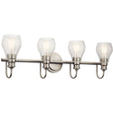 Four Light Bath from the Greenbrier Collection in Brushed Nickel Finish by Kichler