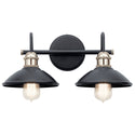 Two Light Bath from the Clyde Collection in Black Finish by Kichler