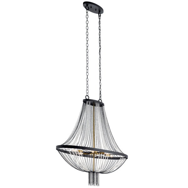Kichler - 52048BKT - Six Light Foyer Chandelier - Alexia - Textured Black from Lighting & Bulbs Unlimited in Charlotte, NC