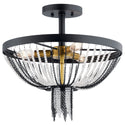 Kichler - 52049BKT - Three Light Semi Flush Mount - Alexia - Textured Black from Lighting & Bulbs Unlimited in Charlotte, NC
