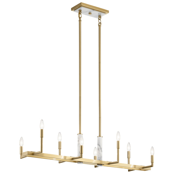 Kichler - 52054CG - Eight Light Linear Chandelier - Laurent - Champagne Gold from Lighting & Bulbs Unlimited in Charlotte, NC