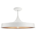 One Light Pendant/Semi Flush Mount from the Elias Collection in White Finish by Kichler