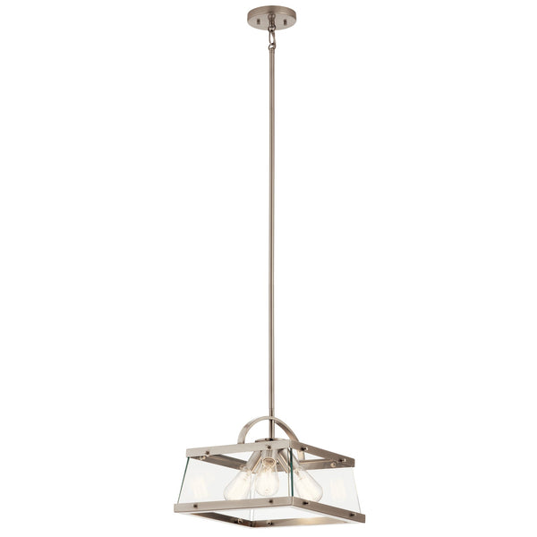 Three Light Pendant/Semi Flush Mount from the Darton Collection in Classic Pewter Finish by Kichler