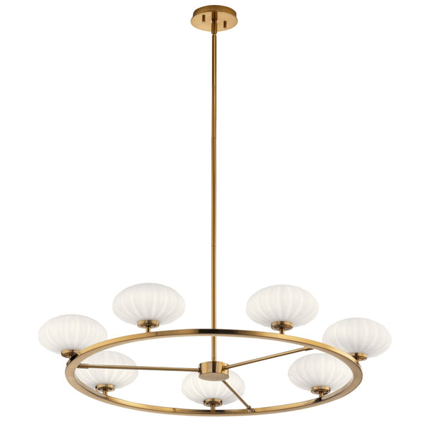 Seven Light Chandelier from the Pim Collection in Fox Gold Finish by Kichler