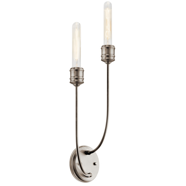 Kichler - 52259CLP - Two Light Wall Sconce - Hatton - Classic Pewter from Lighting & Bulbs Unlimited in Charlotte, NC