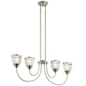 Kichler - 52273NI - Four Light Linear Chandelier - Voclain - Brushed Nickel from Lighting & Bulbs Unlimited in Charlotte, NC