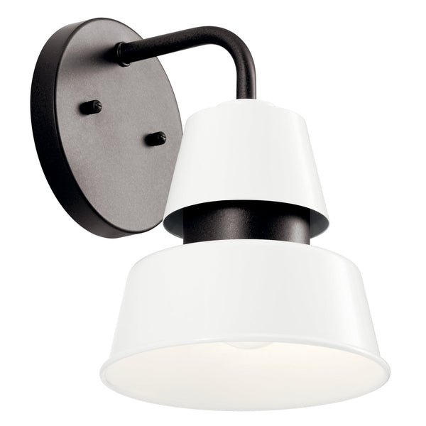 One Light Outdoor Wall Mount from the Lozano Collection in White Finish by Kichler