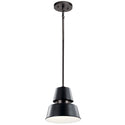 One Light Outdoor Pendant from the Lozano Collection in Black Finish by Kichler
