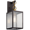 One Light Outdoor Wall Mount from the Lahden Collection in Weathered Zinc Finish by Kichler