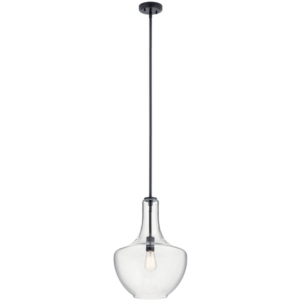 Kichler - 42046BK - One Light Pendant - Everly - Black from Lighting & Bulbs Unlimited in Charlotte, NC