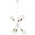 Six Light Chandelier from the Armstrong Collection in White Finish by Kichler