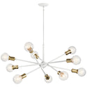 Ten Light Chandelier from the Armstrong Collection in White Finish by Kichler