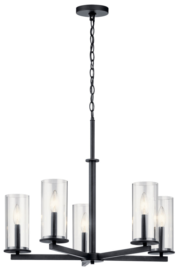 Kichler - 43999BK - Five Light Chandelier - Crosby - Black from Lighting & Bulbs Unlimited in Charlotte, NC