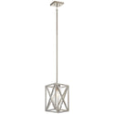 One Light Mini Pendant from the Moorgate Collection in Distressed Antique White Finish by Kichler