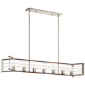 Seven Light Linear Chandelier from the Lente Collection in Brushed Nickel Finish by Kichler