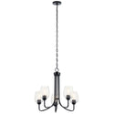 Five Light Chandelier from the Valserrano Collection in Black Finish by Kichler
