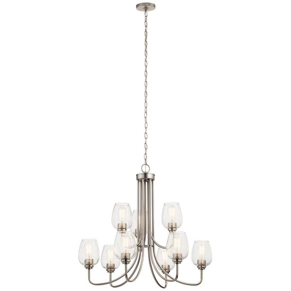 Kichler - 44378NICS - Nine Light Chandelier - Valserrano - Brushed Nickel from Lighting & Bulbs Unlimited in Charlotte, NC