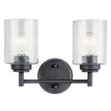 Two Light Bath from the Winslow Collection in Black Finish by Kichler