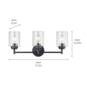 Three Light Bath from the Winslow Collection in Black Finish by Kichler