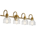 Four Light Bath from the Avery Collection in Natural Brass Finish by Kichler