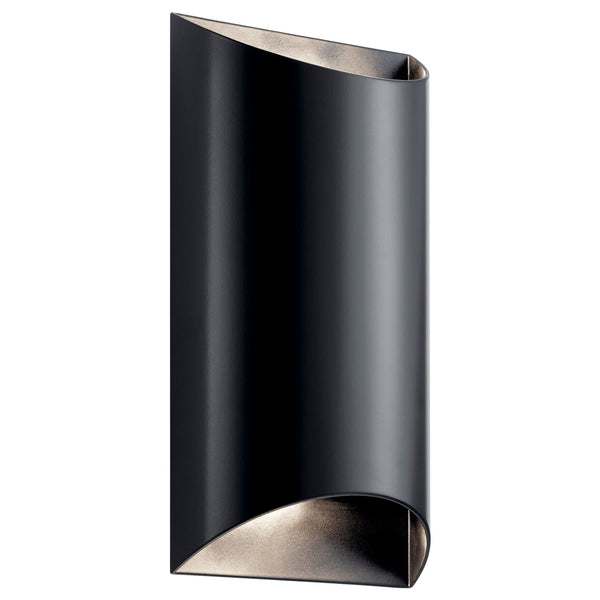 LED Outdoor Wall Mount from the Wesley Collection in Black Finish by Kichler