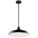 Kichler - 49993BK - One Light Outdoor Pendant/Semi Flush Mount - Pier - Black from Lighting & Bulbs Unlimited in Charlotte, NC